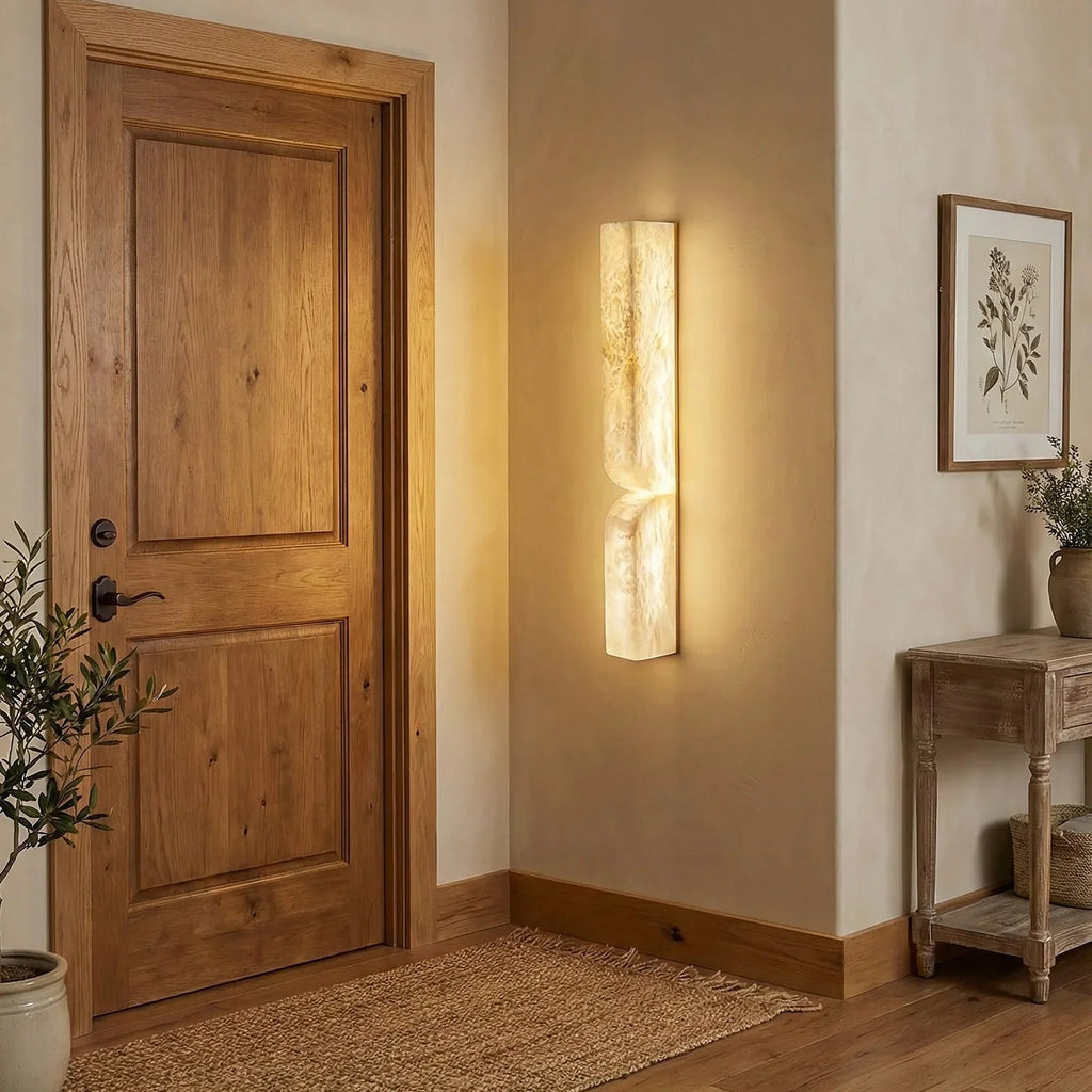 Rectangular Essence Alabaster Wall Sconce | wildoxy