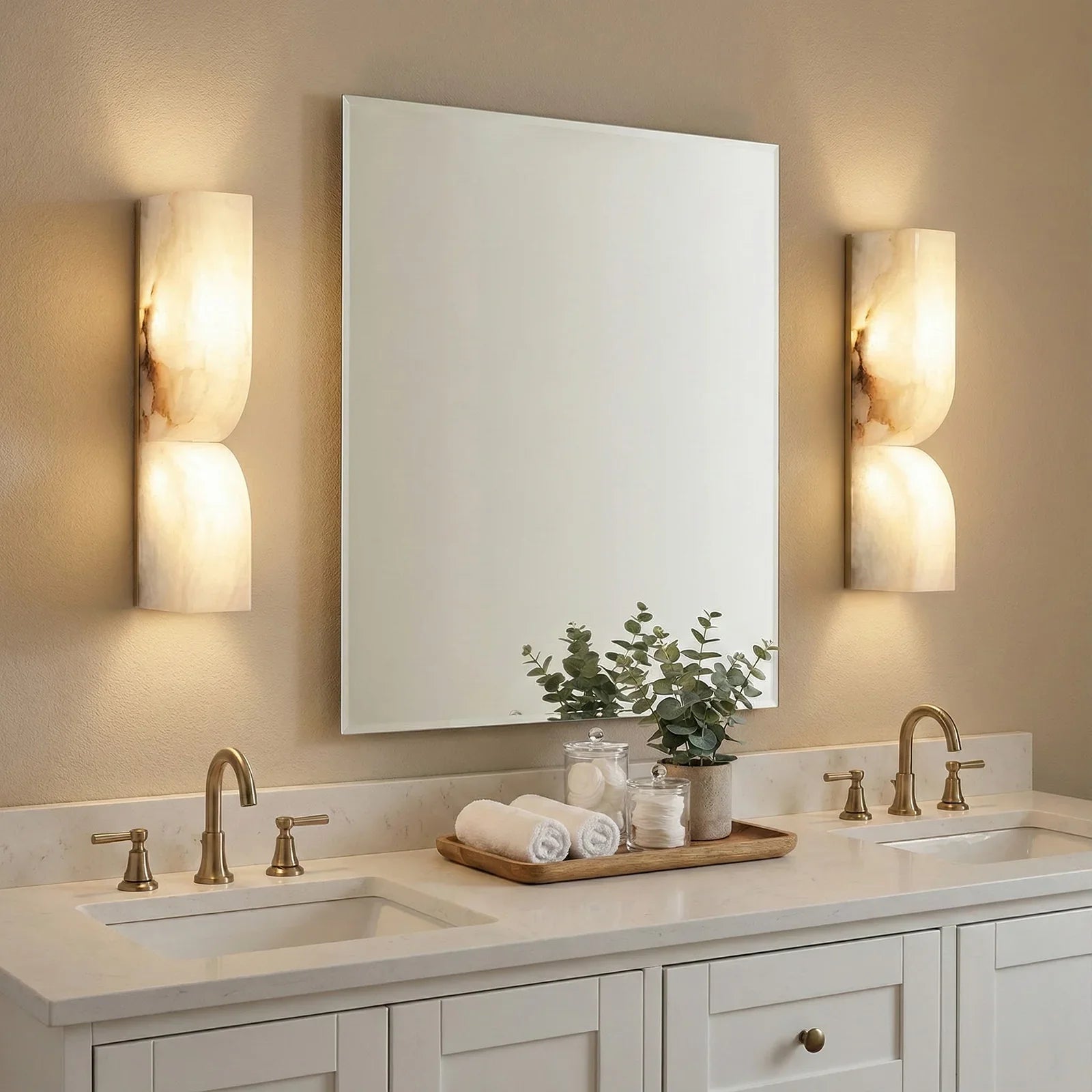 Rectangular Essence Alabaster Wall Sconce | wildoxy