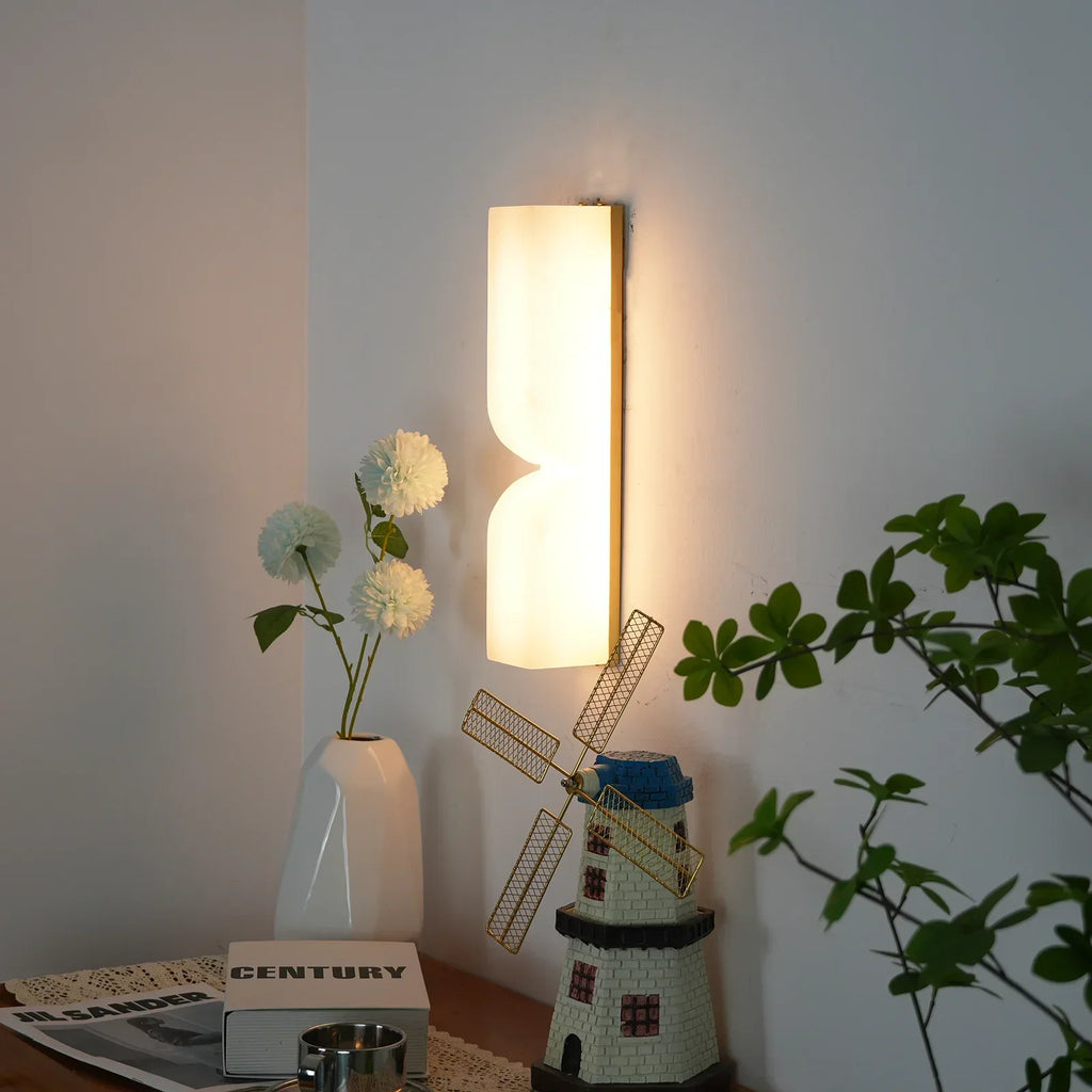 Rectangular Essence Alabaster Wall Sconce | wildoxy