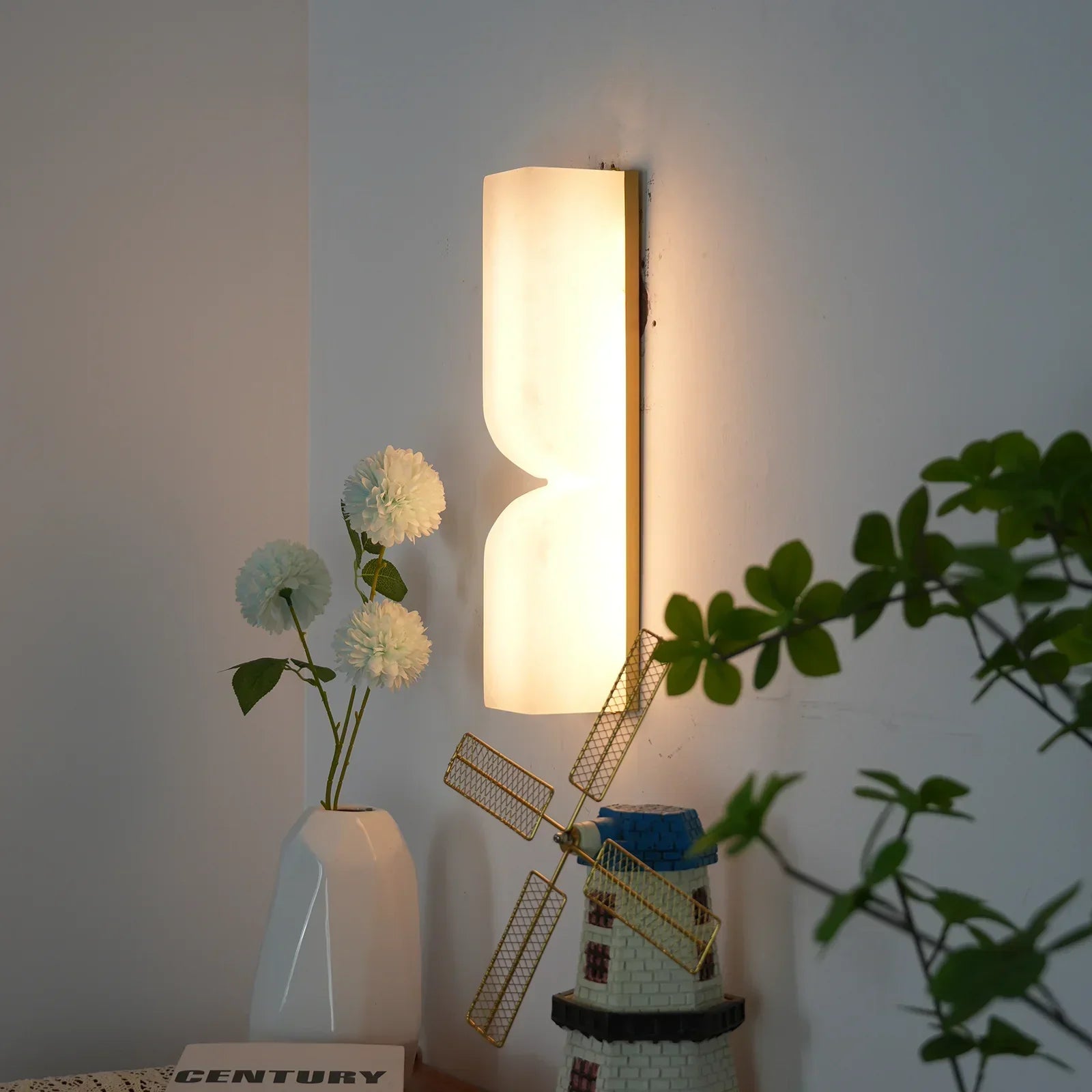 Rectangular Essence Alabaster Wall Sconce | wildoxy