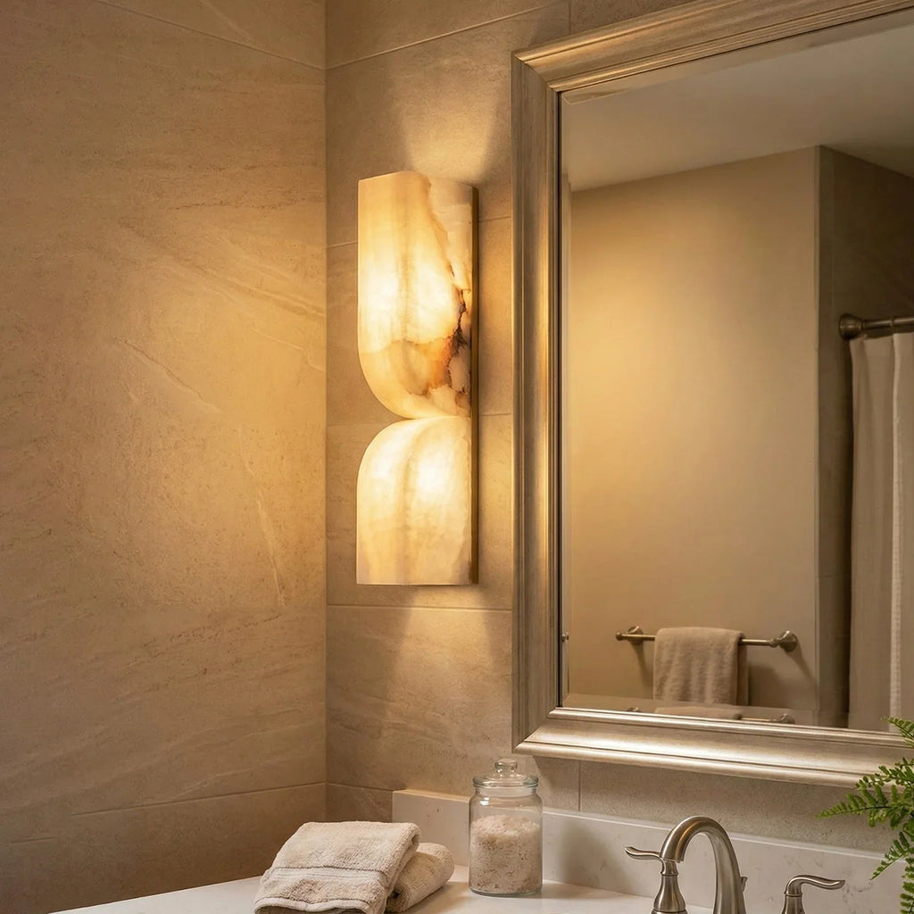 Rectangular Essence Alabaster Wall Sconce | wildoxy