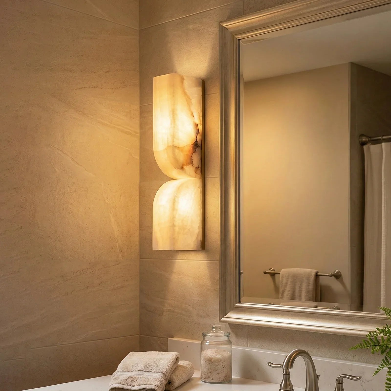 Rectangular Essence Alabaster Wall Sconce | wildoxy
