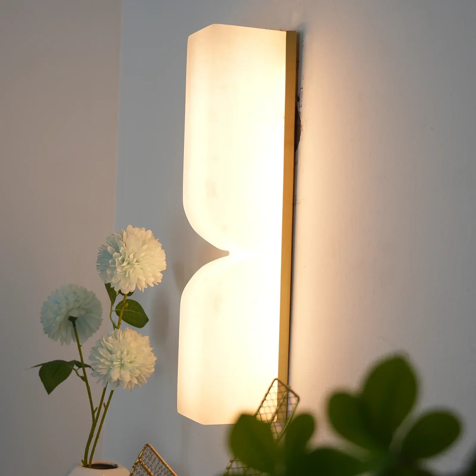 Rectangular Essence Alabaster Wall Sconce | wildoxy