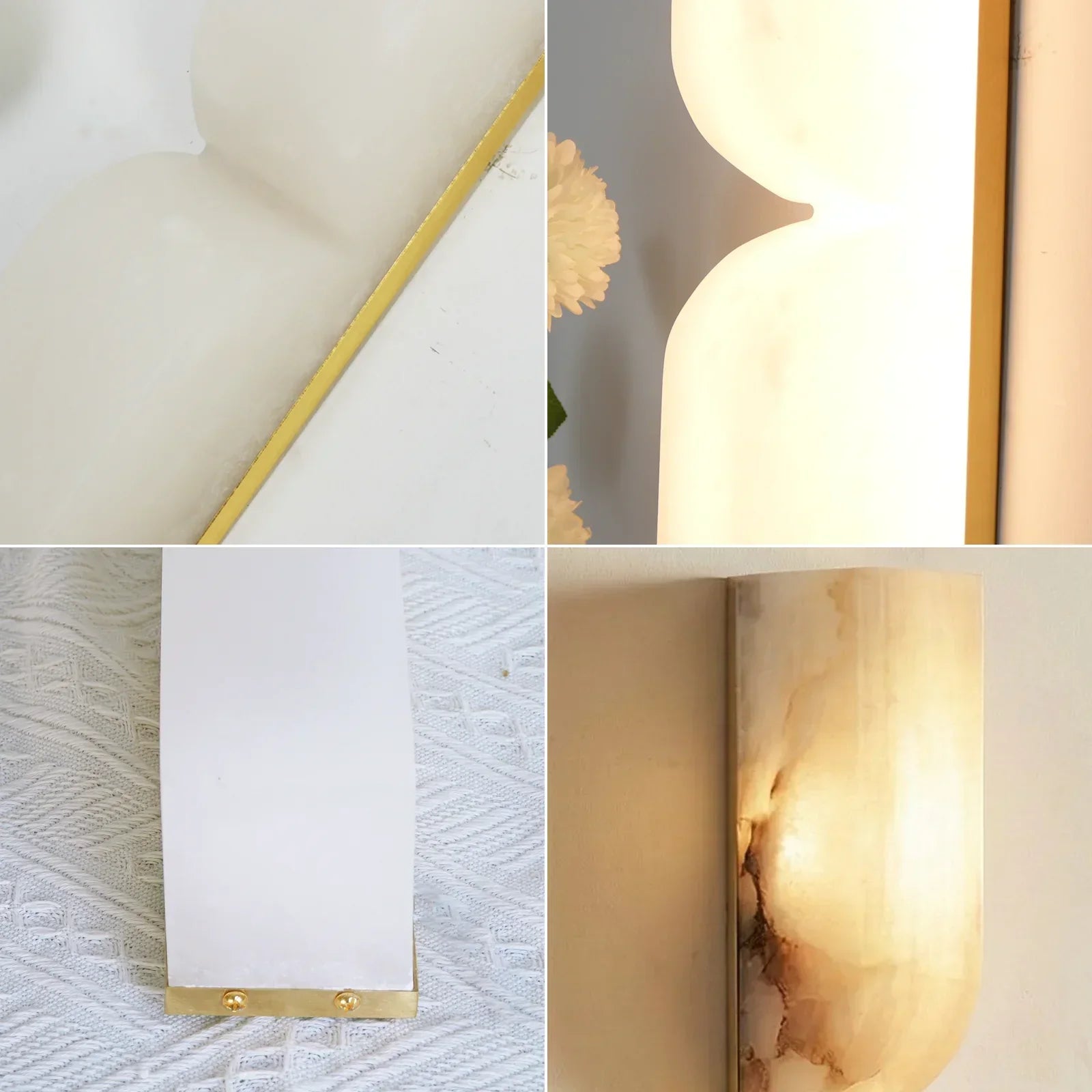 Rectangular Essence Alabaster Wall Sconce | wildoxy