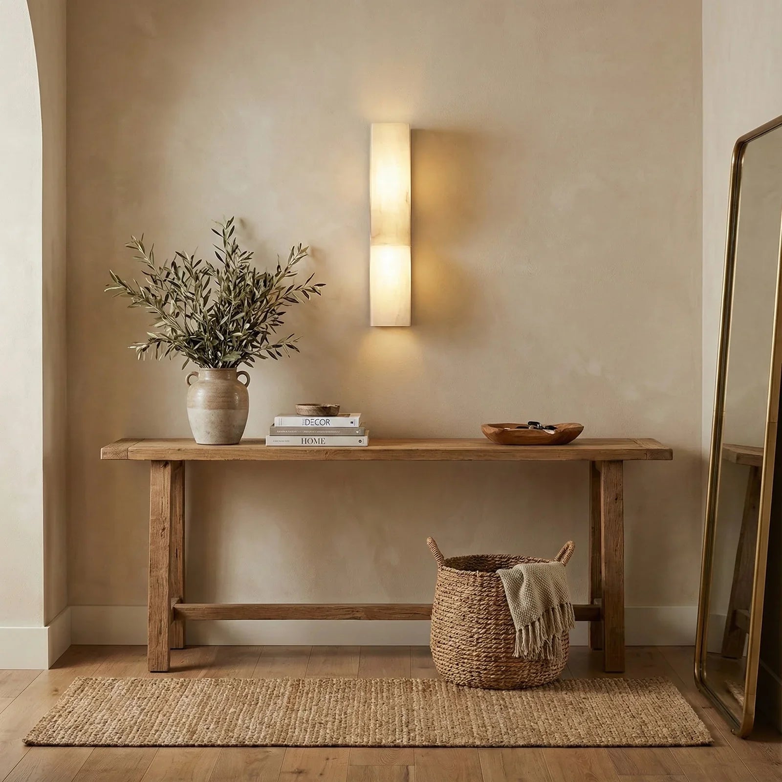 Rectangular Essence Alabaster Wall Sconce | wildoxy