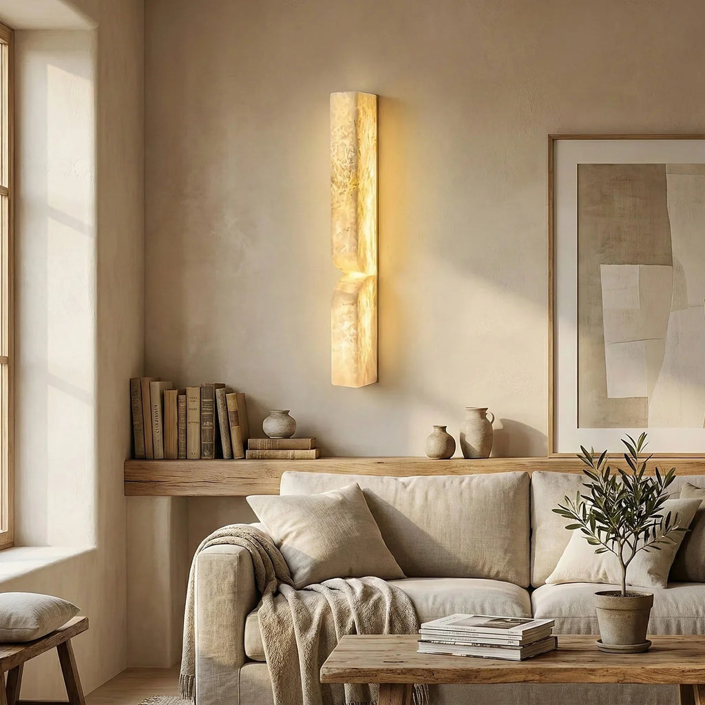 Rectangular Essence Alabaster Wall Sconce | wildoxy
