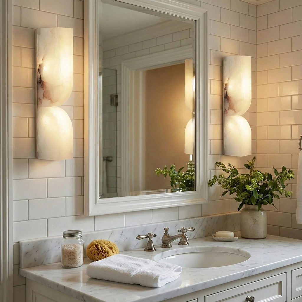 Rectangular Essence Alabaster Wall Sconce | wildoxy