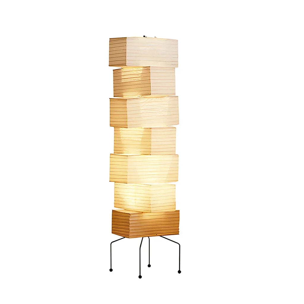 Akari Rectangular Stacked UF4-L10 Floor Lamp | wildoxy