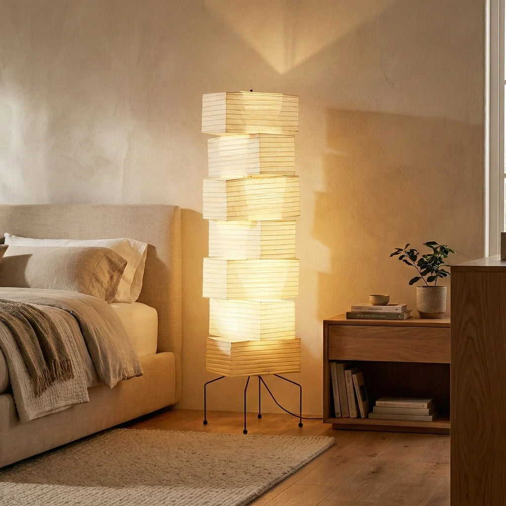 Akari Rectangular Stacked UF4-L10 Floor Lamp | wildoxy