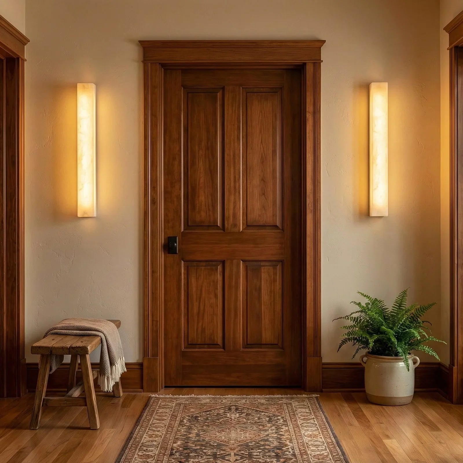 Rectangular Tubular Alabaster Wall Lamp | wildoxy