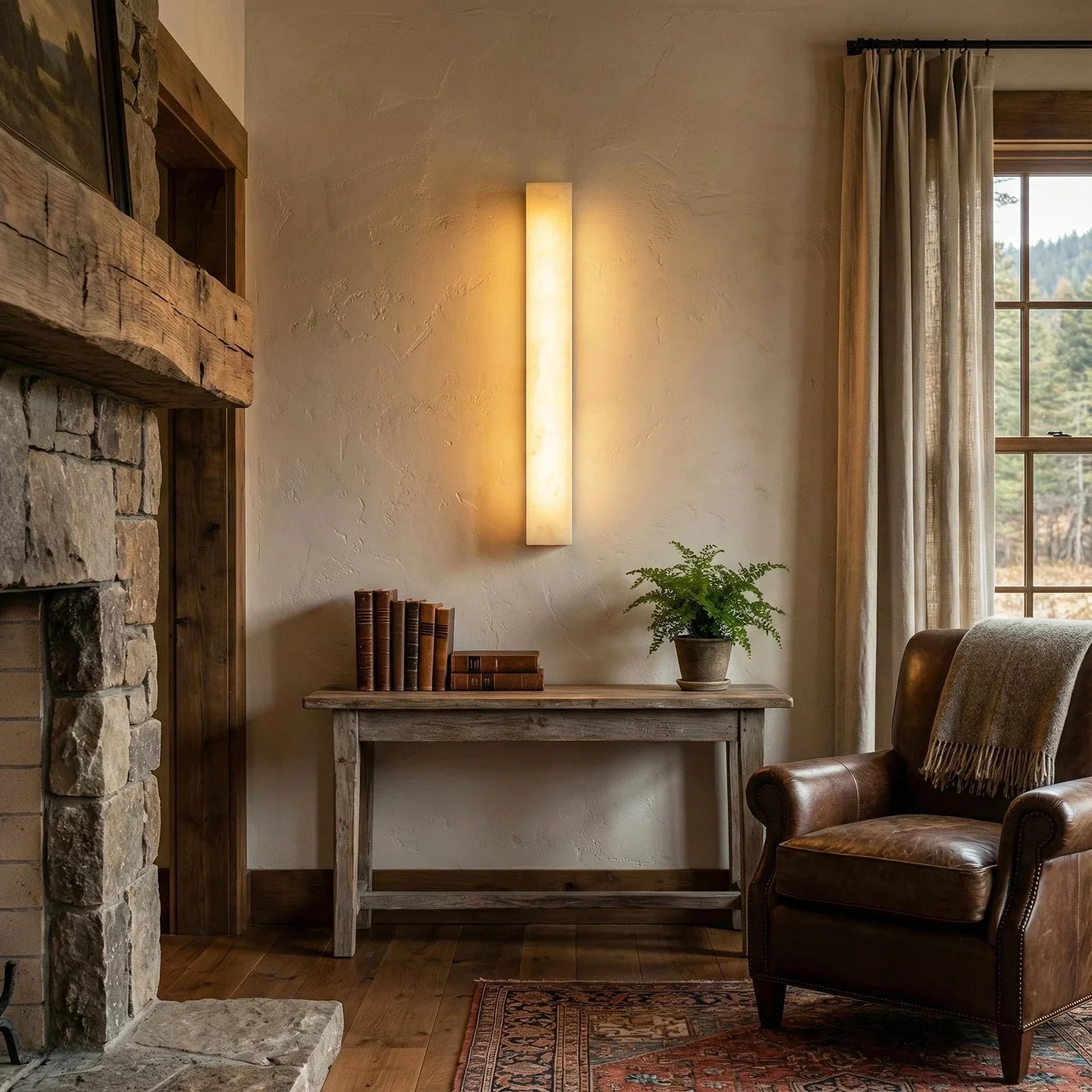 Rectangular Tubular Alabaster Wall Lamp | wildoxy