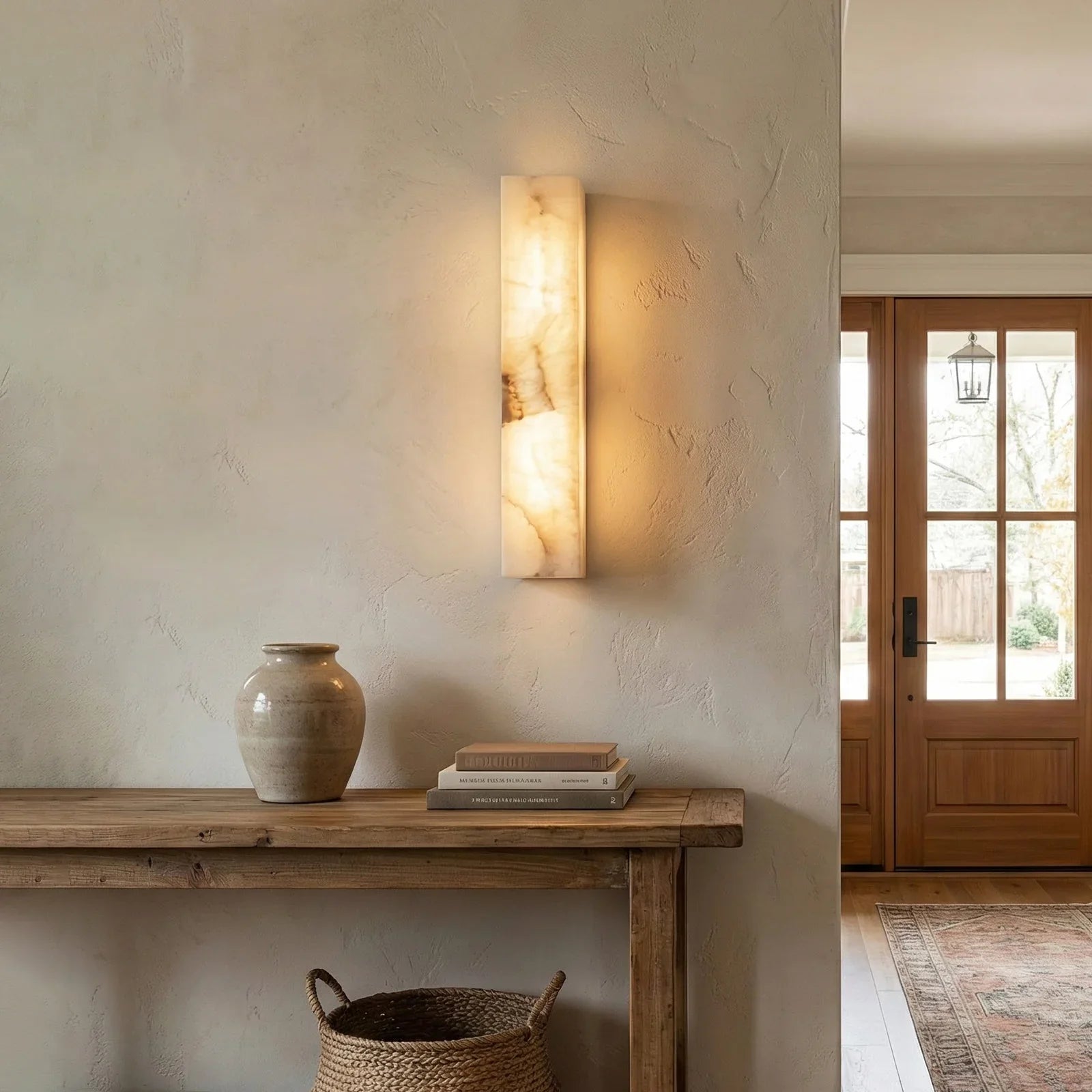 Rectangular Tubular Alabaster Wall Lamp | wildoxy