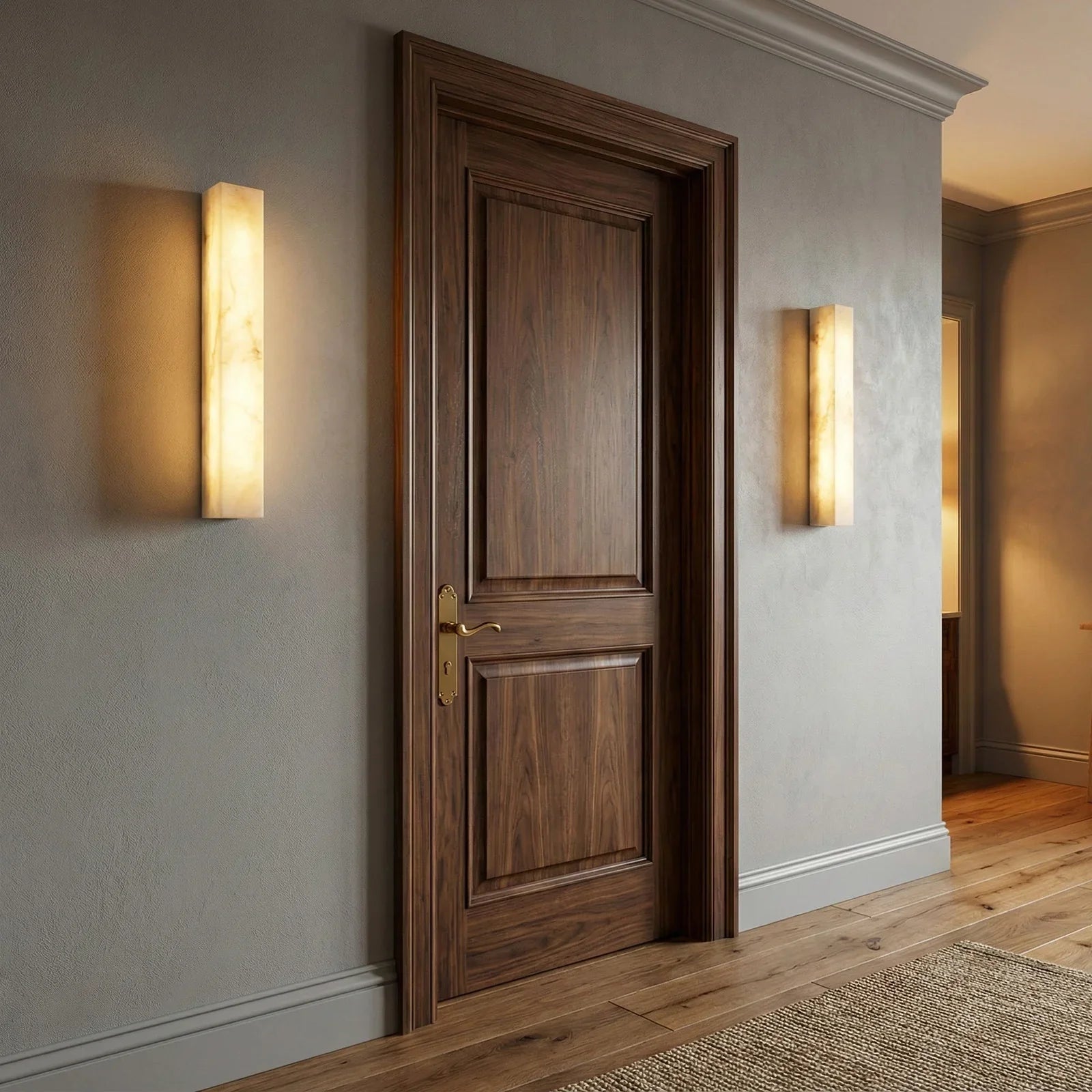 Rectangular Tubular Alabaster Wall Lamp | wildoxy