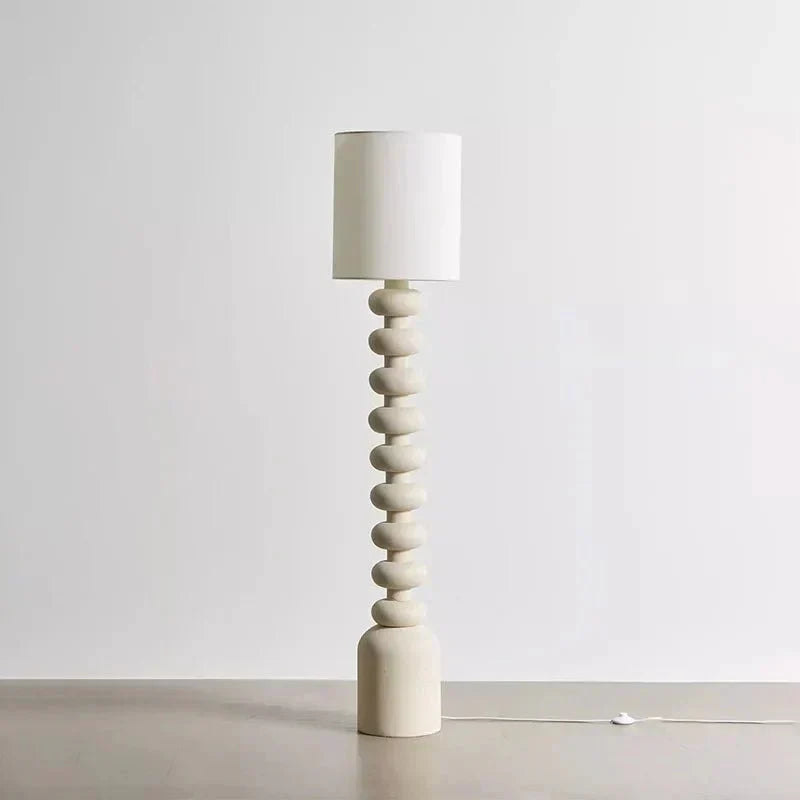 Vistara Resin and Fabric Lamp — E27 Socket, Dimmable, Warm White Glow
