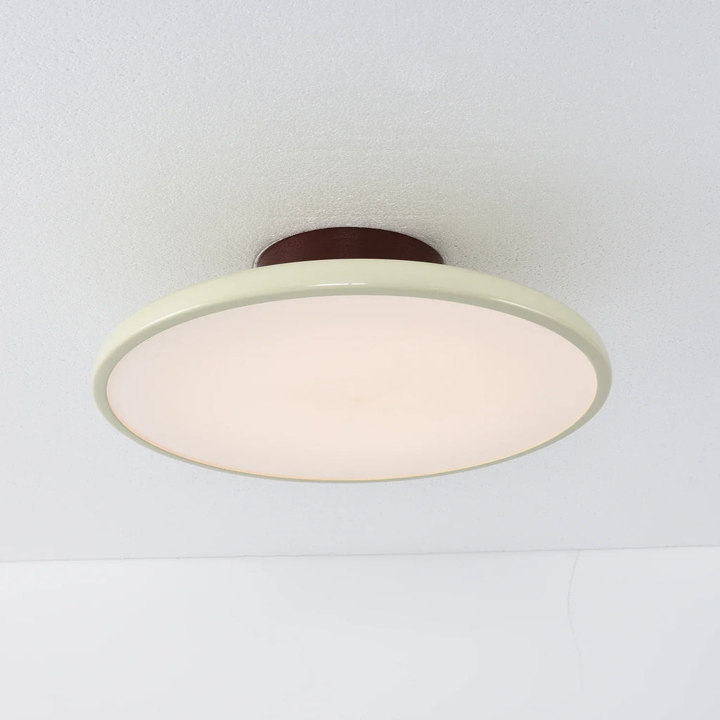 French Retro Cream Saucer Ceiling Lamp | wildoxy