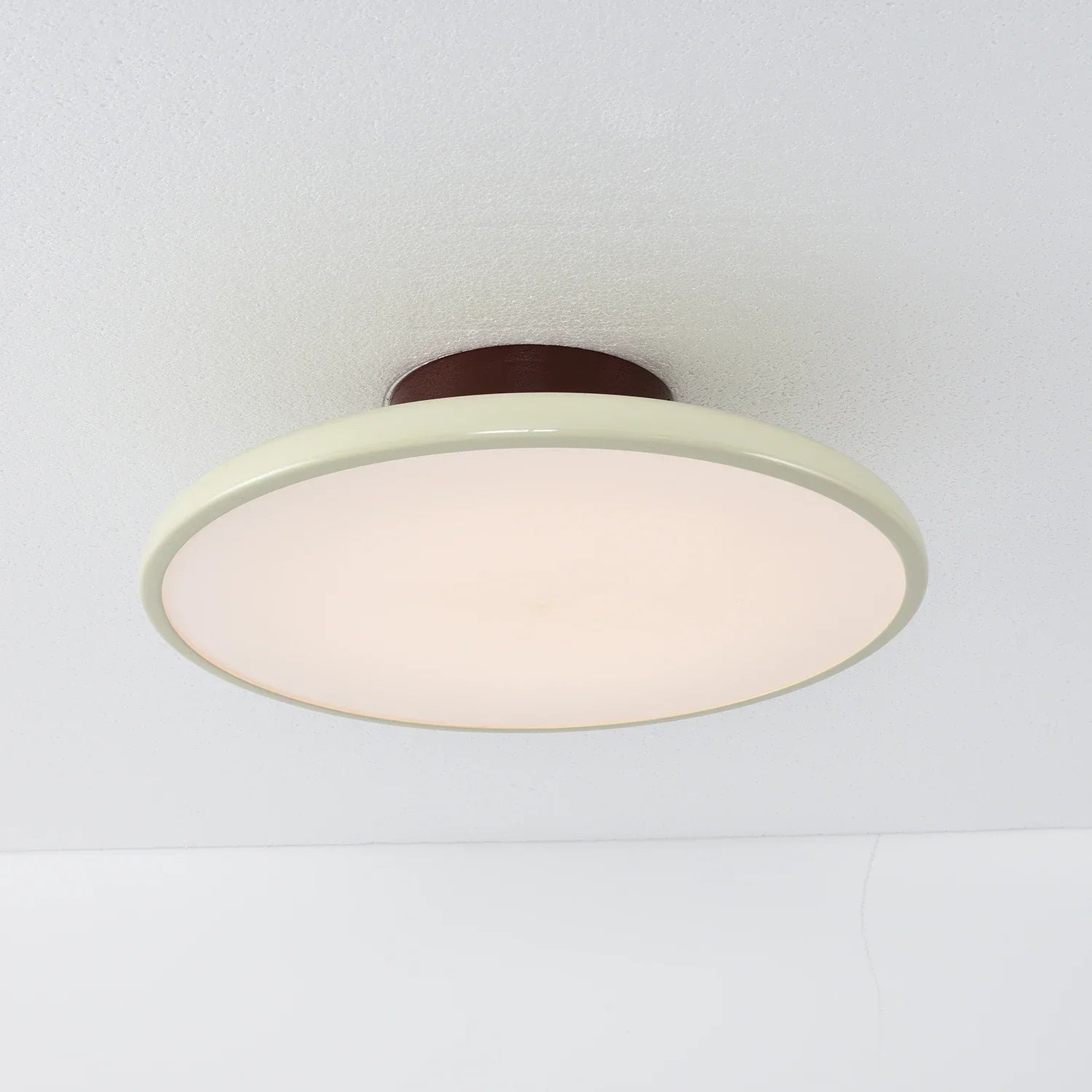 French Retro Cream Saucer Ceiling Lamp | wildoxy
