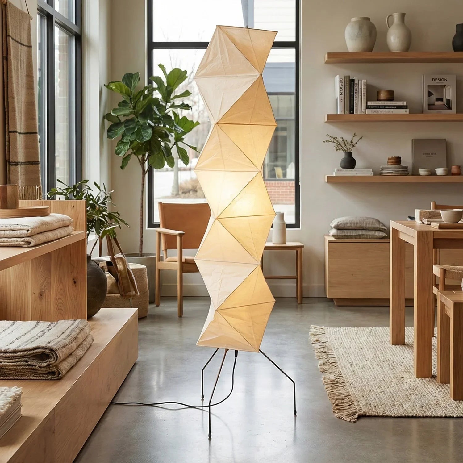 Akari Rhombus Origami UF4-L8 Floor Lamp | wildoxy