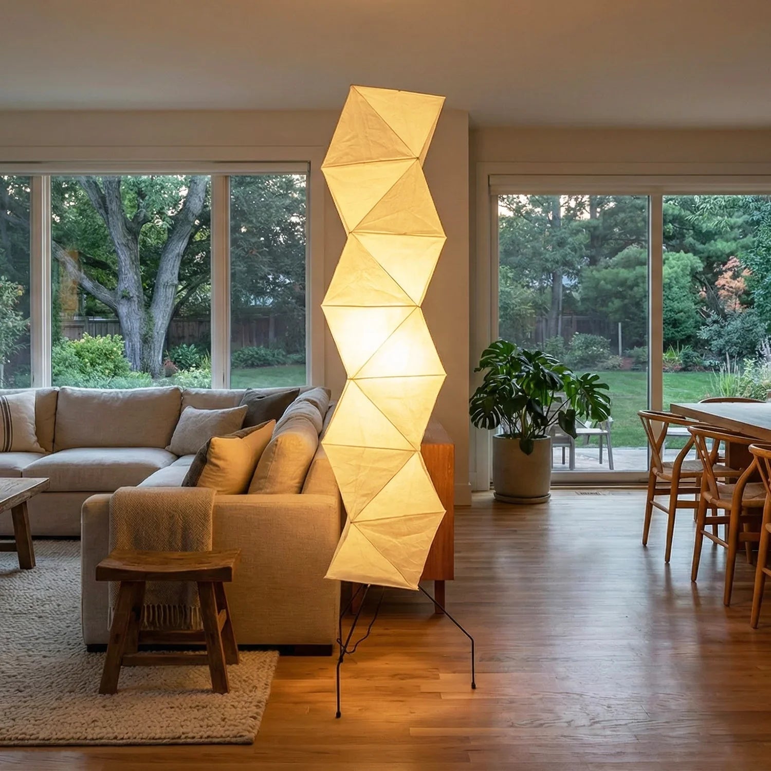 Akari Rhombus Origami UF4-L8 Floor Lamp | wildoxy