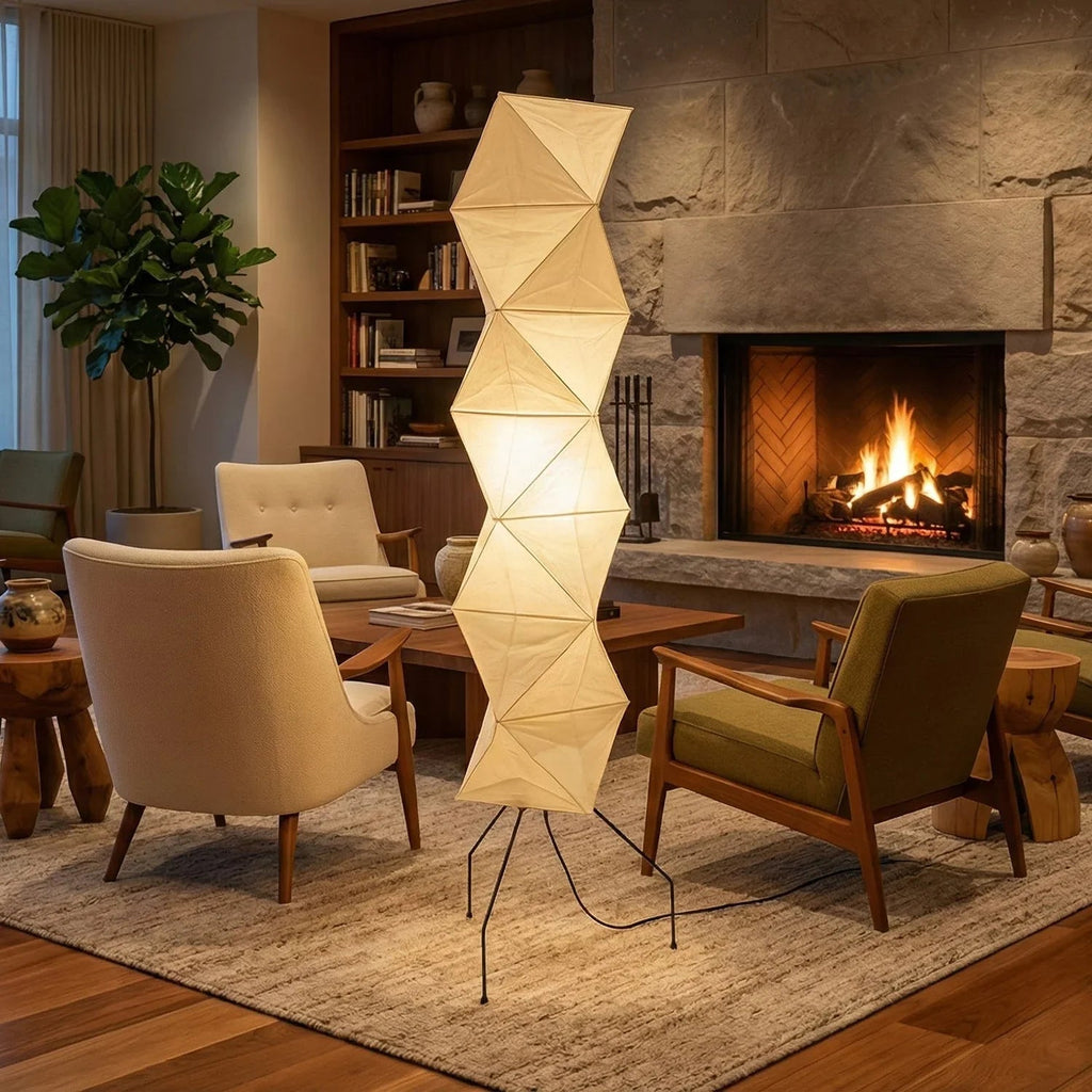 Akari Rhombus Origami UF4-L8 Floor Lamp | wildoxy