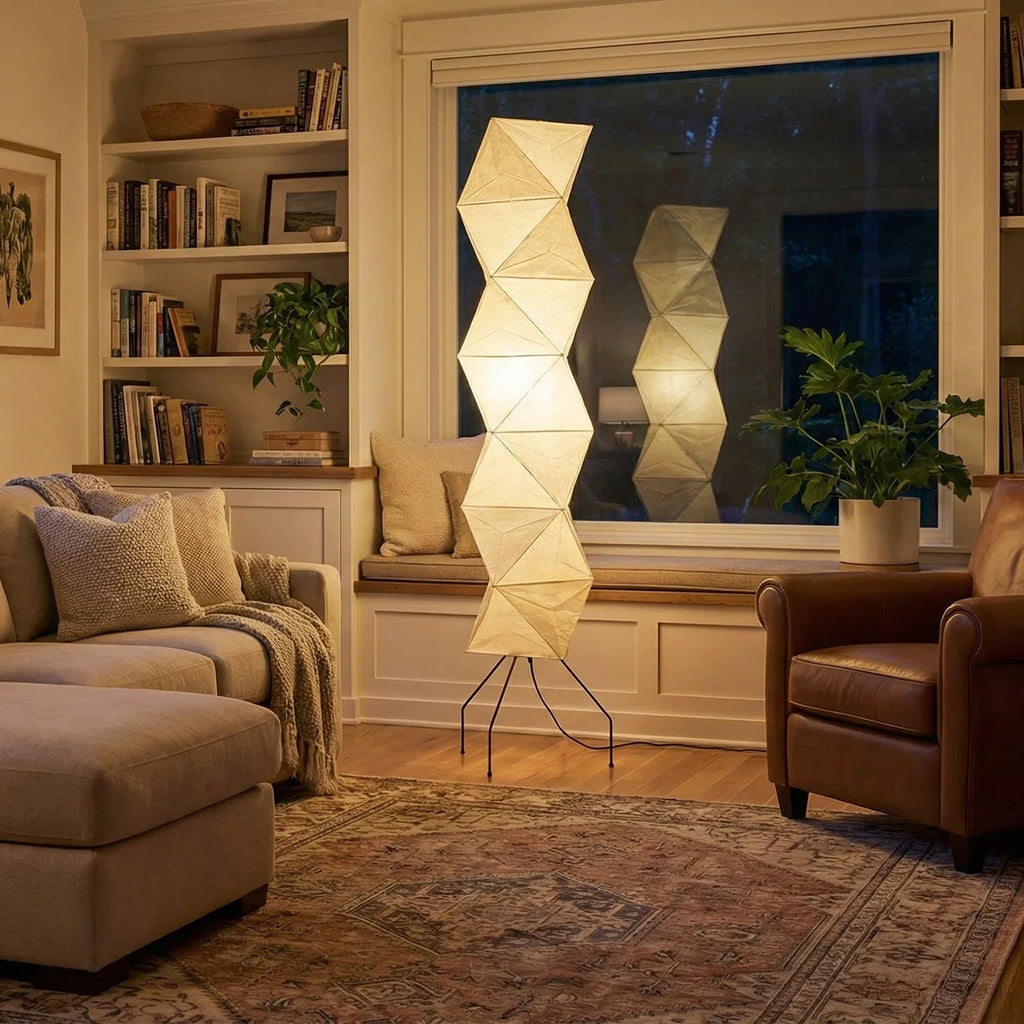 Akari Rhombus Origami UF4-L8 Floor Lamp | wildoxy