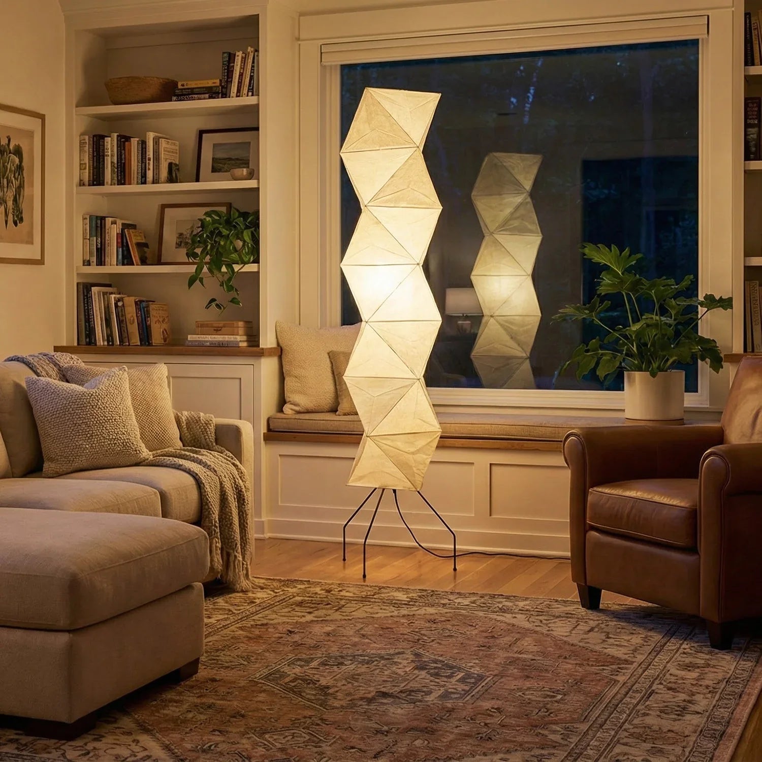 Akari Rhombus Origami UF4-L8 Floor Lamp | wildoxy