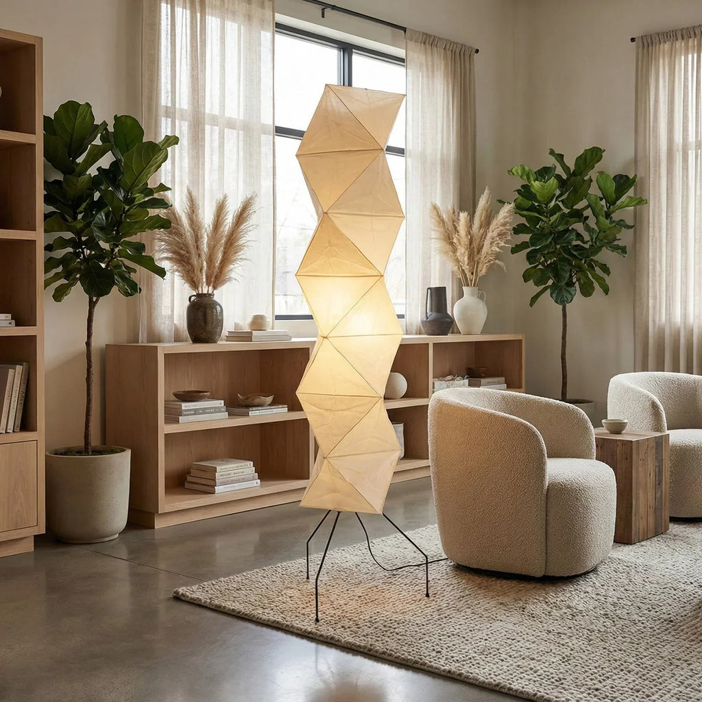 Akari Rhombus Origami UF4-L8 Floor Lamp | wildoxy