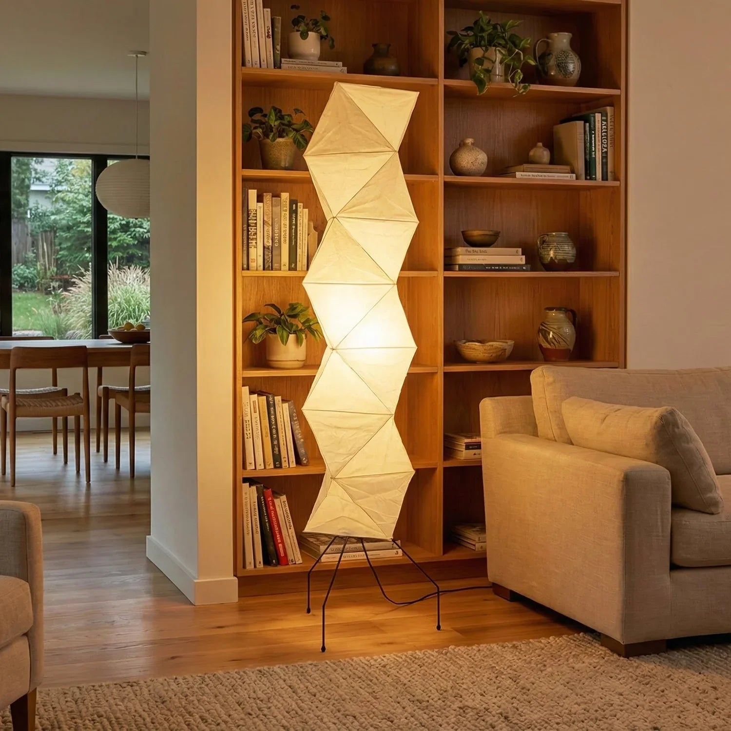 Akari Rhombus Origami UF4-L8 Floor Lamp | wildoxy