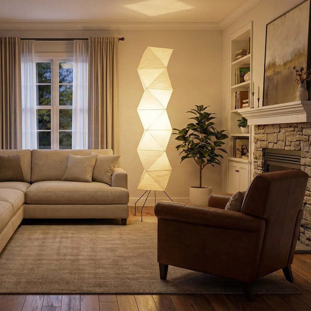 Akari Rhombus Origami UF4-L8 Floor Lamp | wildoxy