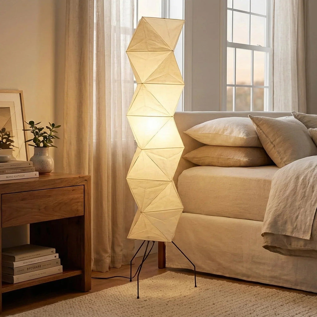 Akari Rhombus Origami UF4-L8 Floor Lamp | wildoxy