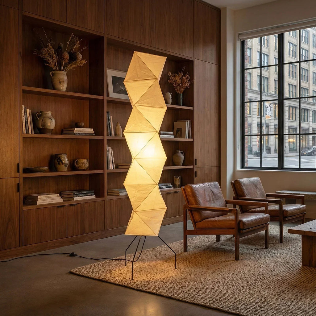 Akari Rhombus Origami UF4-L8 Floor Lamp | wildoxy