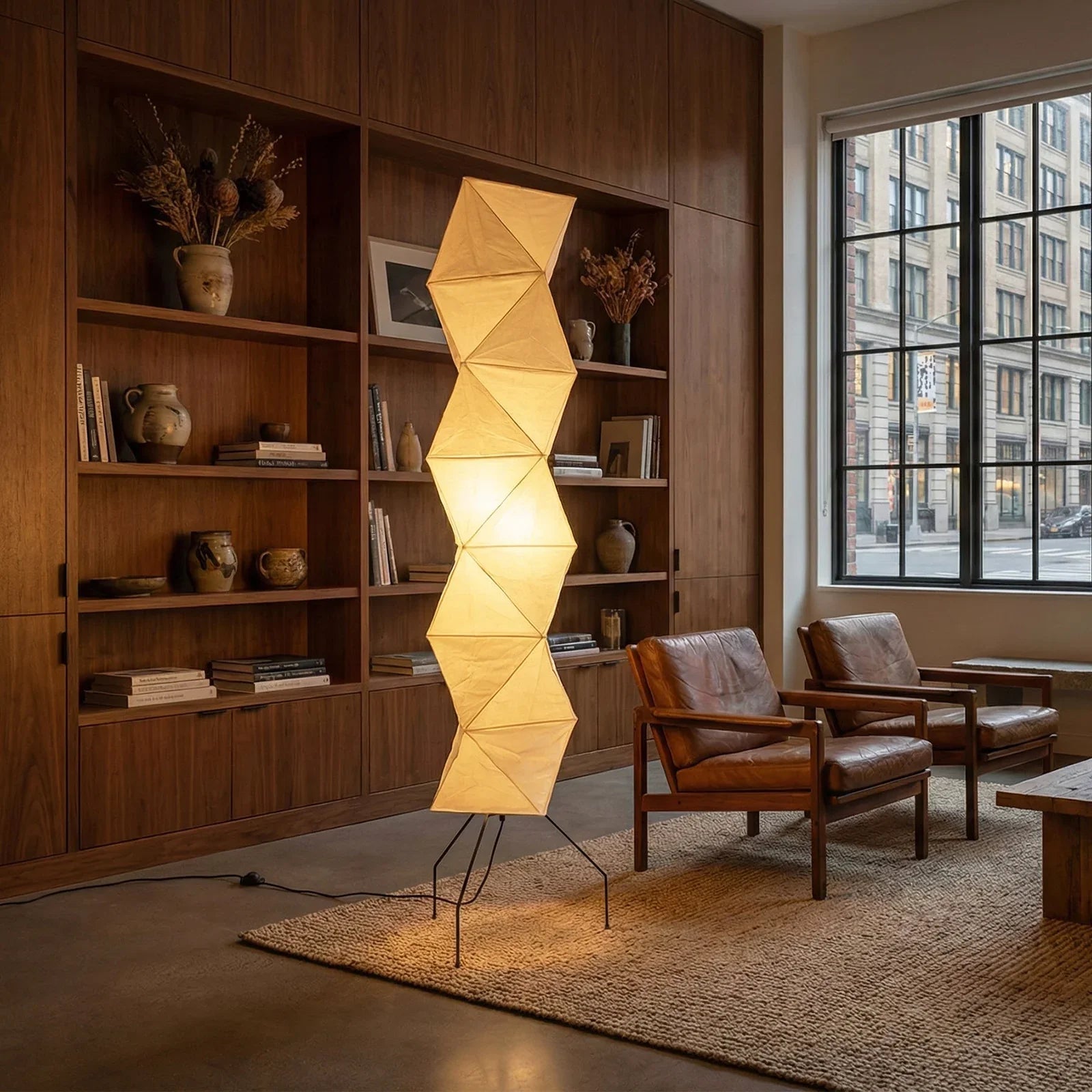 Akari Rhombus Origami UF4-L8 Floor Lamp | wildoxy