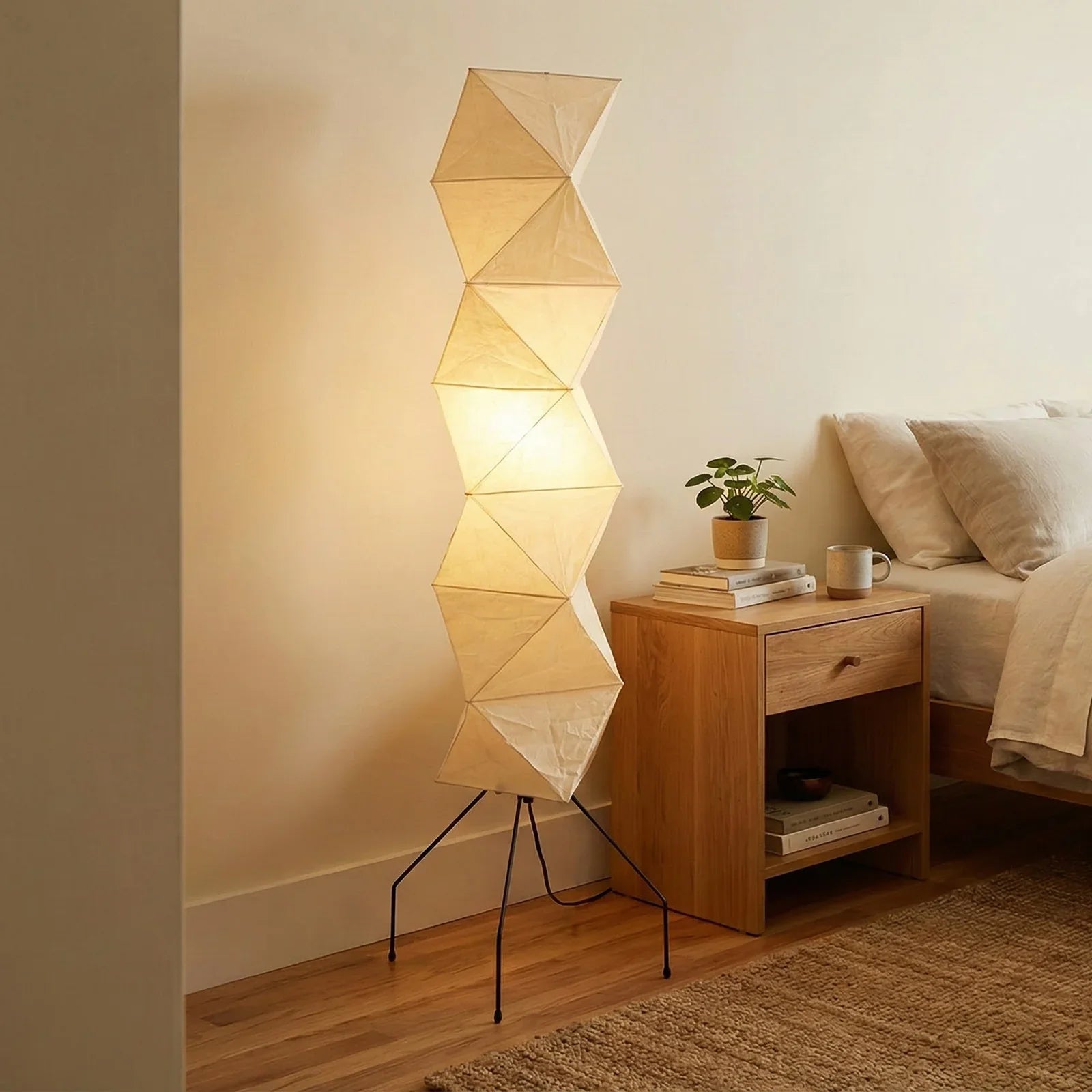 Akari Rhombus Origami UF4-L8 Floor Lamp | wildoxy