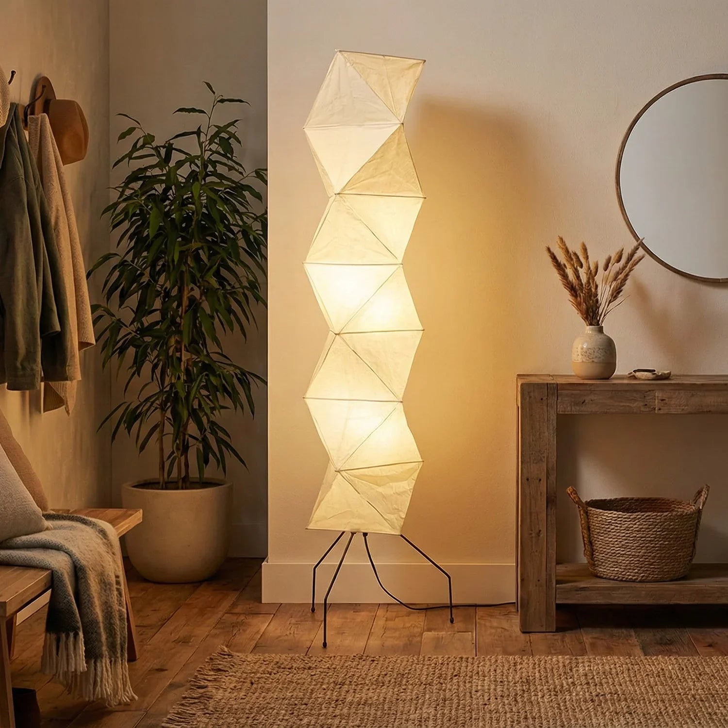 Akari Rhombus Origami UF4-L8 Floor Lamp | wildoxy