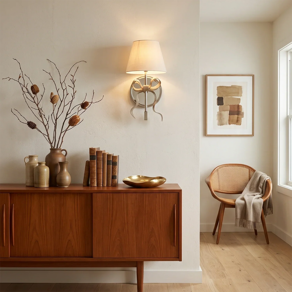 Ribbed Ribbon Bow Wall Sconce | wildoxy