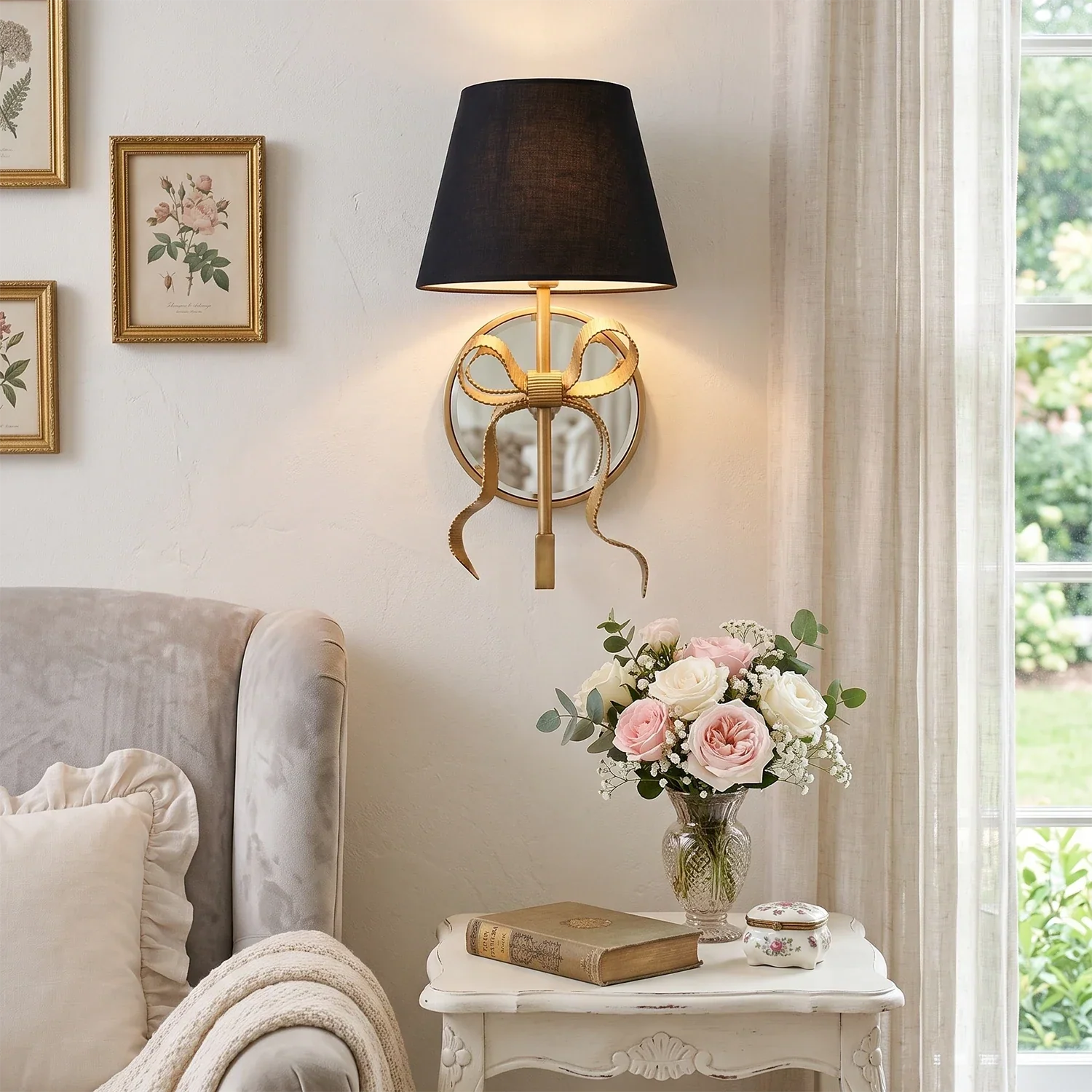 Ribbed Ribbon Bow Wall Sconce | wildoxy