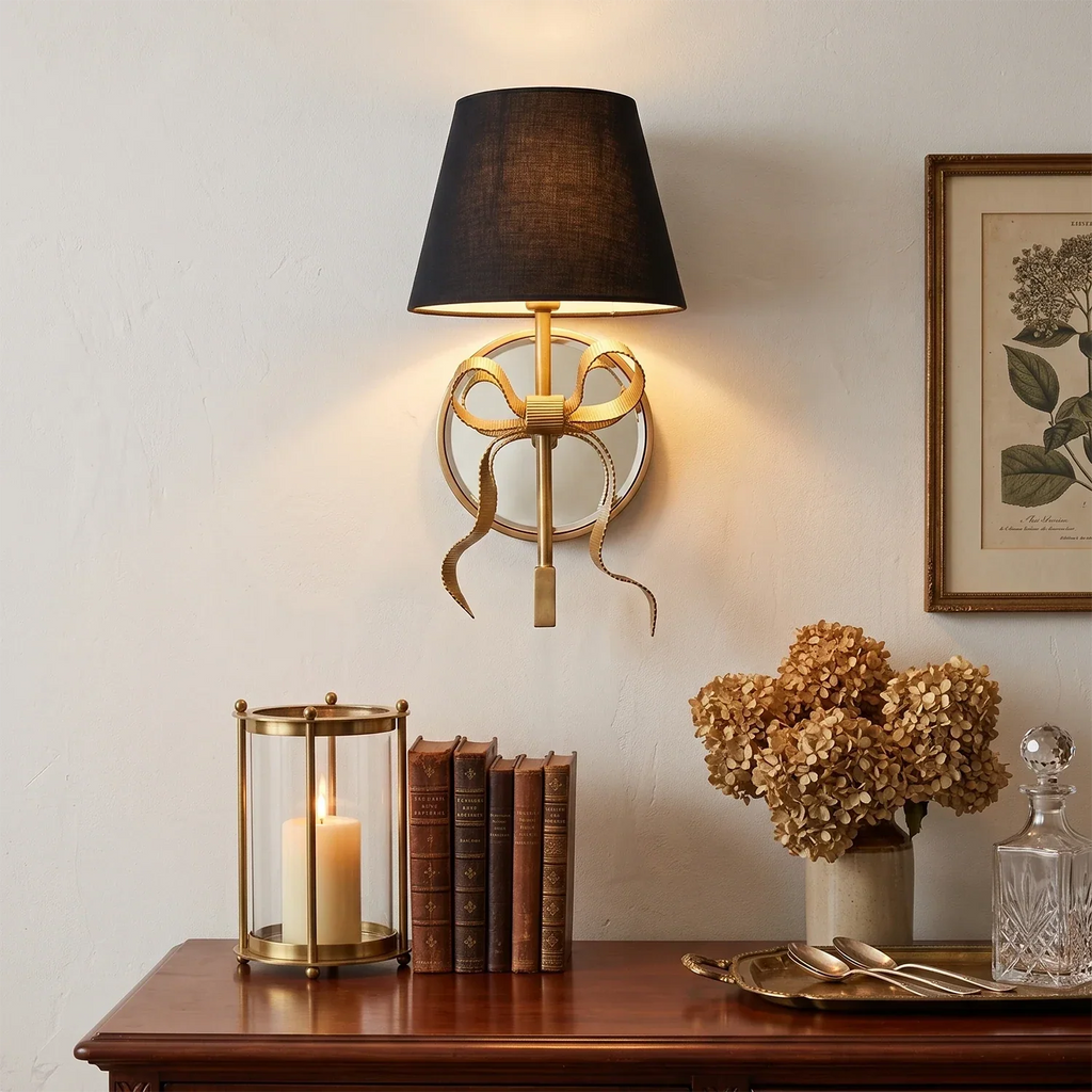 Ribbed Ribbon Bow Wall Sconce | wildoxy