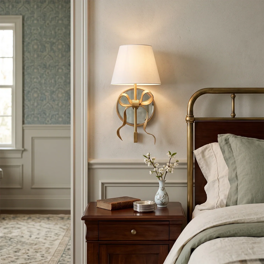 Ribbed Ribbon Bow Wall Sconce | wildoxy