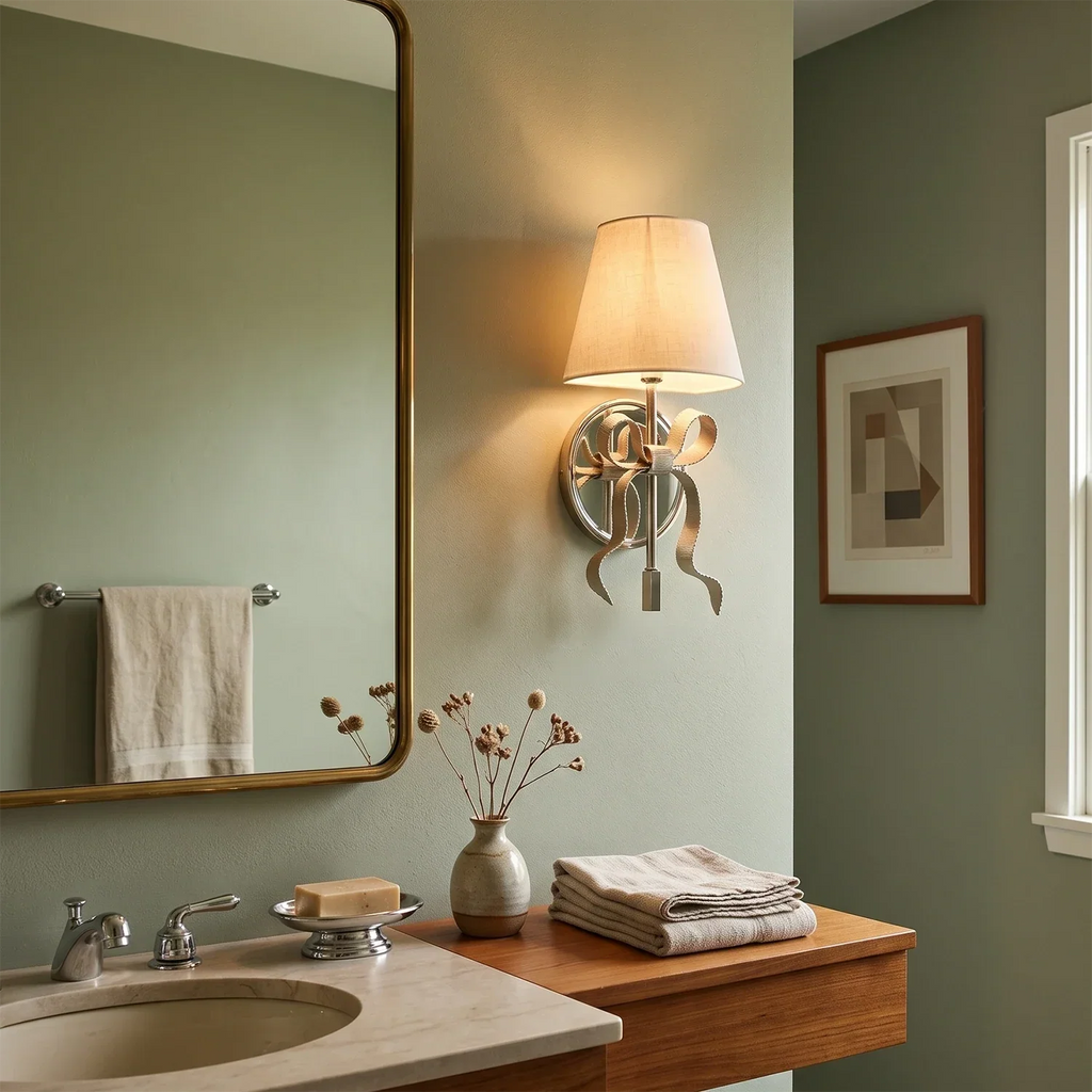 Ribbed Ribbon Bow Wall Sconce | wildoxy