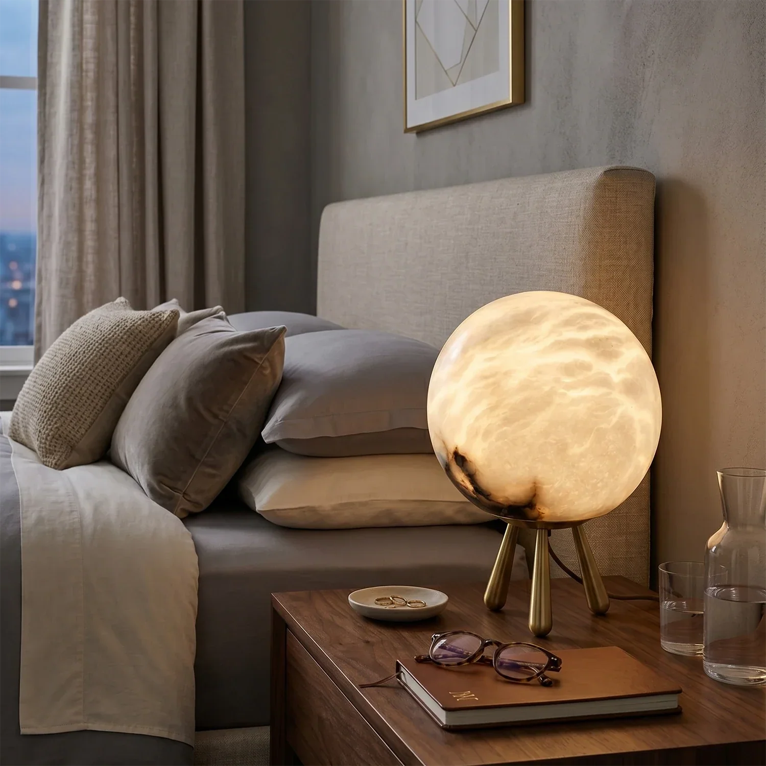 Romy Alabaster Table Lamp | wildoxy