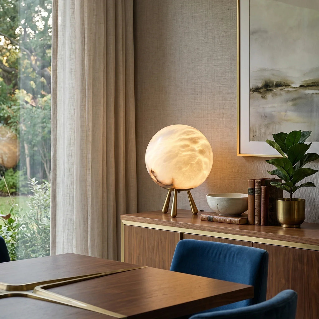 Romy Alabaster Table Lamp | wildoxy