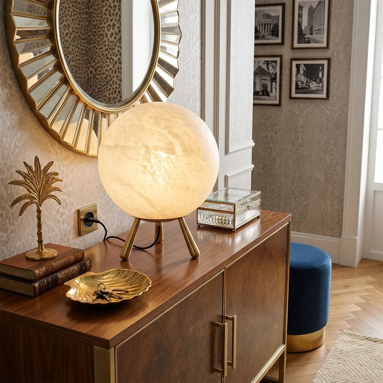 Romy Alabaster Table Lamp | wildoxy