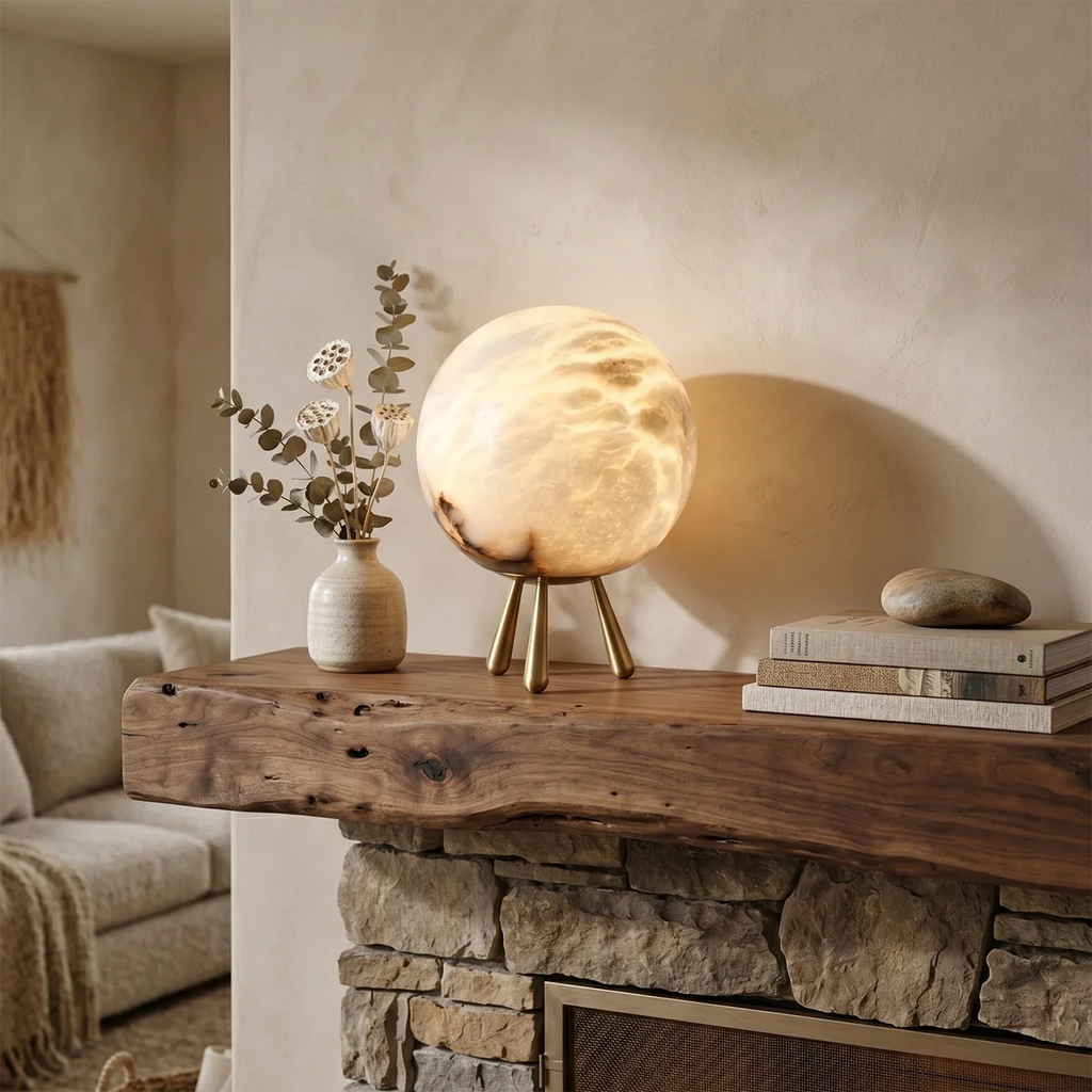 Romy Alabaster Table Lamp | wildoxy