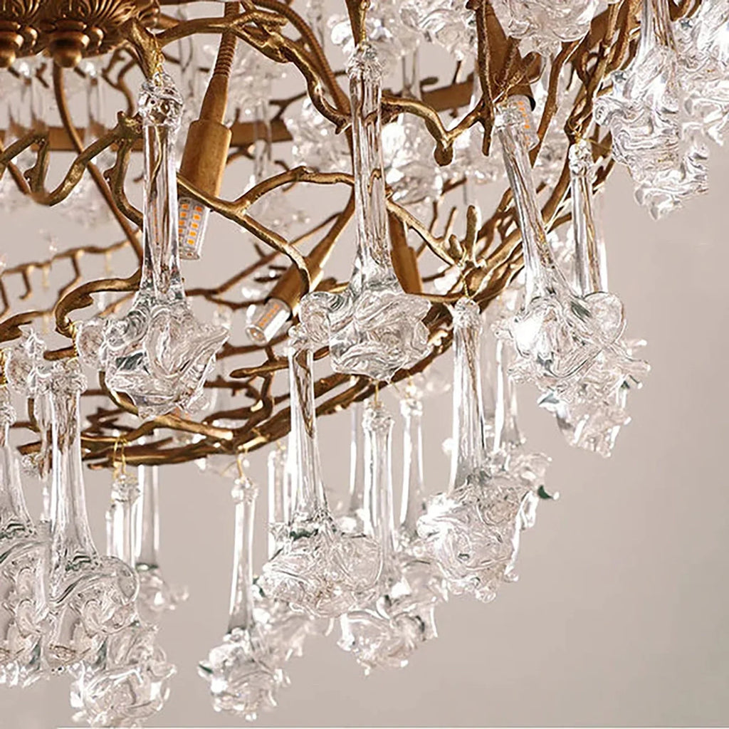 Rosamund Glass Blossom Branch Chandelier | wildoxy