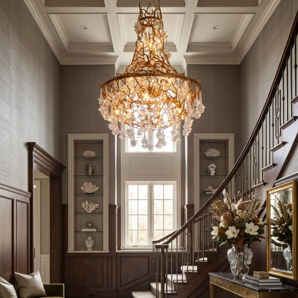 Rosamund Glass Blossom Branch Chandelier | wildoxy