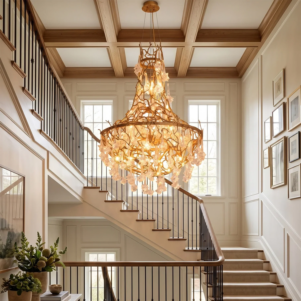Rosamund Glass Blossom Branch Chandelier | wildoxy