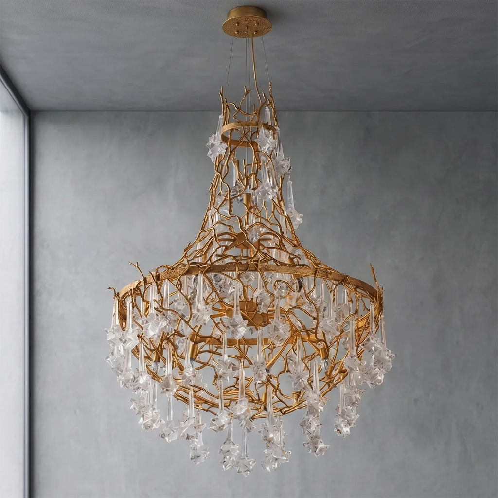 Rosamund Glass Blossom Branch Chandelier | wildoxy