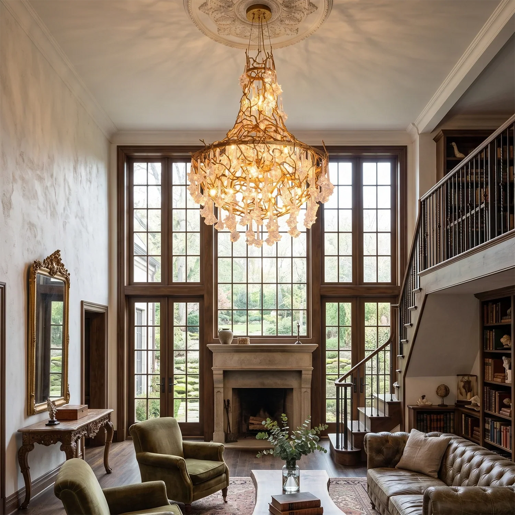 Rosamund Glass Blossom Branch Chandelier | wildoxy