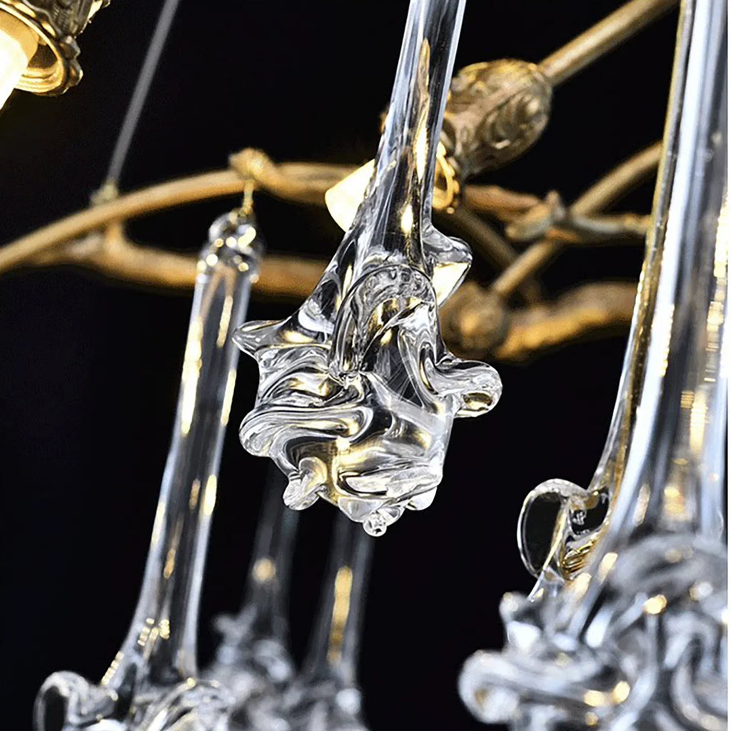Rosamund Glass Blossom Branch Chandelier | wildoxy