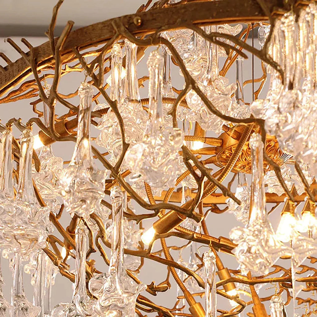 Rosamund Glass Blossom Branch Chandelier | wildoxy