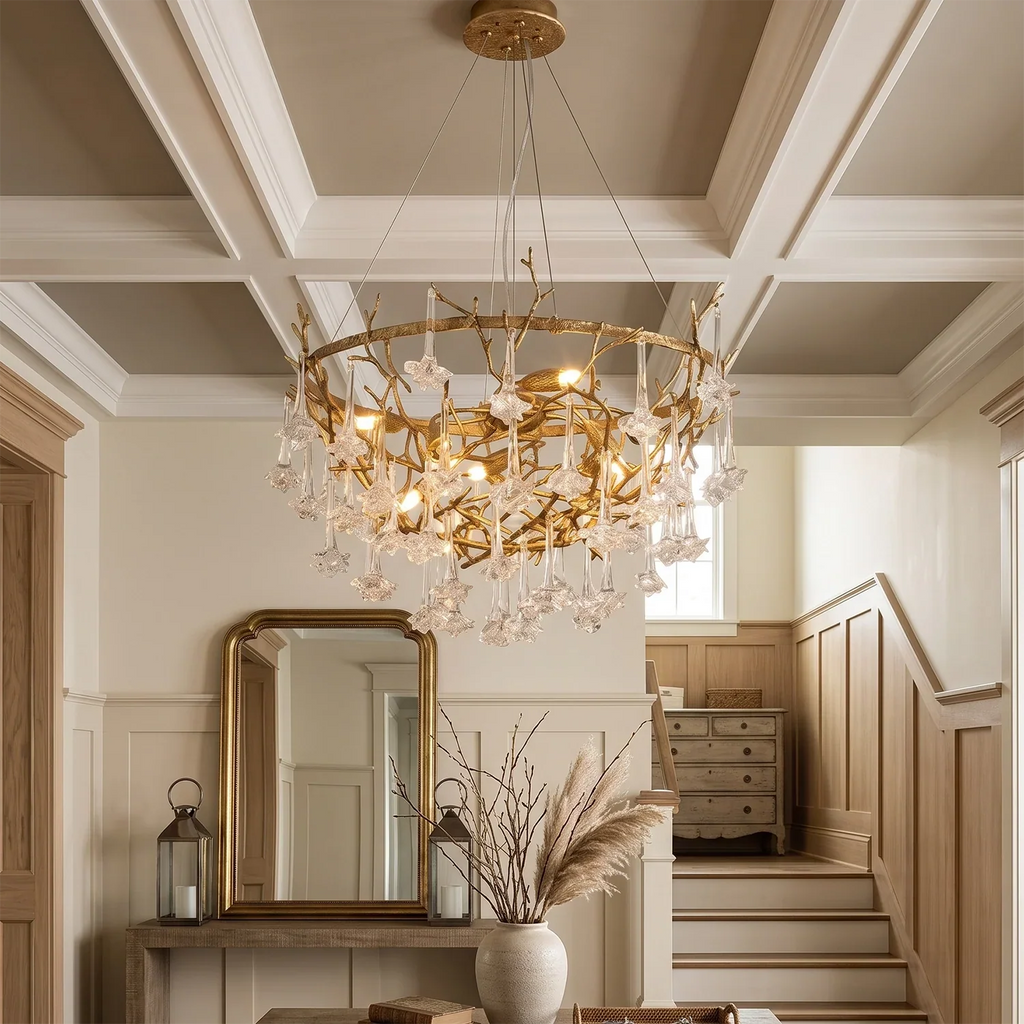 Rosamund Glass Blossom Branch Chandelier | wildoxy